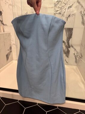 NWT: HelloMolly Strapless Light Blue mini Dress